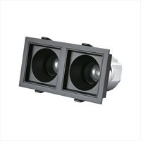 Spots LED carrés pour plafond, 12W, 15W, 20W, 2*12W, 2*15W, 2*20W, anti-éblouissement, COB, pour salons, bureaux, hôtels
