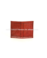 Dompet Pendek Unisex RFID Buatan Tangan Warna Cokelat dari Maroko