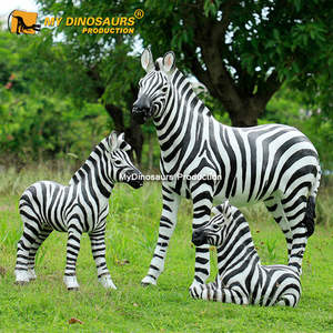 Modelo de Animal de Zoológico Animatrónico <span class=keywords><strong>Z</strong></span> MY DINO AA-104, Cebra de Fibra de Vidrio - Product Image 1