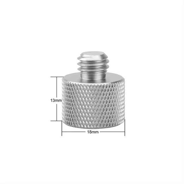 3/8" Male to 5/8" Female Thread Aluminum/Brass Microphone Screw Adapter Microphone Stand Mount