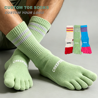 Chaussettes de sport pieds nus OEM personnalisées d'usine de haute qualité, douces, en laine, anti-humidité, à cinq doigts, pour la randonnée et le quotidien