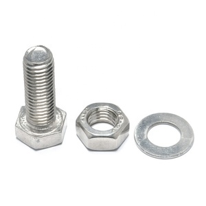 Perno de acero inoxidable con tuerca y arandela, cabeza hexagonal M5 x 30, 304 - Product Image 1