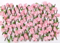 Décorations murales de plantes rurales simulées, clôtures, fleurs artificielles, clôtures de cerisier, clôtures rétractables, revêtements de balcon