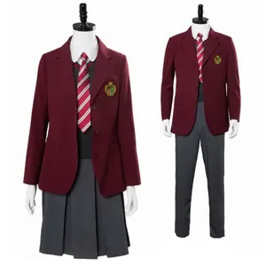 Custom British England UK Style Kindergarten Primary High School Blazer Uniform Suit For Boy And Girls