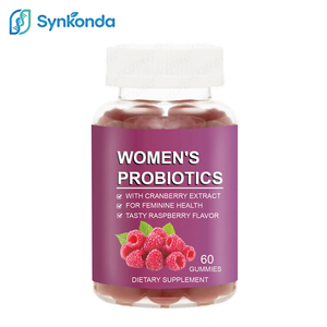Synkonda Probióticos <span class=keywords><strong>para</strong></span> Mujeres Adultas, 60 Gomitas, Extracto de Arándano, Salud Femenina, Sabor Frambuesa, Suplemento Dietético Masticable OEM - Product Image 1