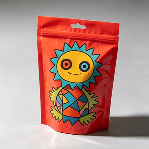 Pochette refermable anti-odeur et anti-humidité en Mylar, résistante aux enfants, avec fermeture éclair à 3 côtés, en feuille de polyester, 3,5g, 7g, 14g, 28g, faible coût - Product Image 2