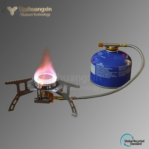 Réchaud de camping portable en acier inoxydable antiadhésif pour extérieur, résistant au vent, finition brossée, design minimaliste YCX YCX-7 - Product Image 5