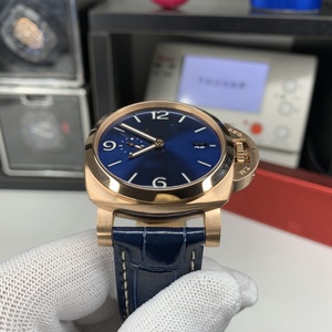 Pa-ner-ai thương hiệu nổi tiếng cổ điển lu-pam01112 màu xanh khâu đơn giản sang trọng cơ khí chuyển động ban đêm ánh sáng đôi đồng hồ nam - Product Image 4