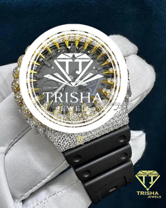 Reloj de Lujo para Hombre con Diamantes Moissanite VVS de Primera Calidad, Plata de Ley 925, Estilo Hip Hop, Disponible para la Venta - Product Image 3