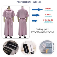 Tenues tendance pour femmes, 2 pièces, chemise à manches courtes rayée, jupe longue taille haute, ensemble élégant pour femmes, jupe de bureau décontractée, SH7189
