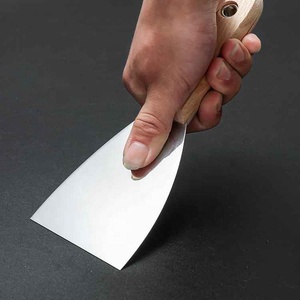 Tay Cầm Bằng Gỗ 3 Inch Carbon Thép Mềm Grip Nhiệm Vụ Nặng Nề Cong Putty Dao <span class=keywords><strong>Scraper</strong></span> - Product Image 6