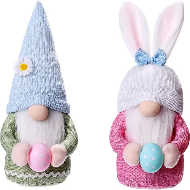Paashaas Faceless Konijn Poppen Met Eieren Pluche Doll Pasen Dwerg Bunny Knuffel Gnomes Elf Voor Tafel Ornament