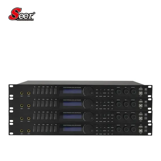 Dk-6.2 Portable KTV Digital Reverb Professional Anti Howling Device Audio Processor with 4V Input/Output and 12dB Gain