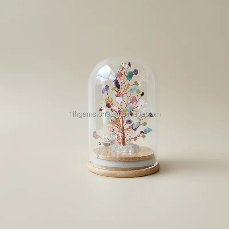 Wholesale Crystal Fortune Tree Natural Healing Stone Crystal Tree Feng Shui Christmas Gift