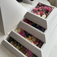 Boîte cadeau en chocolat artisanal de haute qualité, jolie forme d'arbre, boîtes à fleurs sucrées de Noël, emballage personnalisé pour bonbons, boîte pyramidale pour aliments