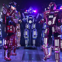 Costume de robot lumineux en alliage d'aluminium avec LED, combinaison mecha laser portable pour spectacle commercial, scène ou fête