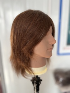 Cabeza de Maniquí de cabello humano real para peluquería y barbería, ideal para práctica avanzada de corte de pelo y peinado - Product Image 3