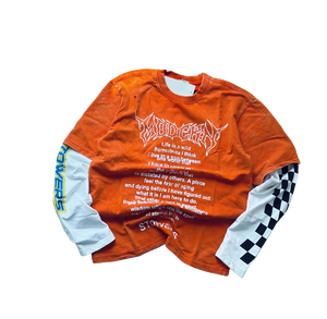 Fabricant de t-shirts à manches longues personnalisés avec effet délavé à l'acide OEM |   T-shirt streetwear ample et délavé en coton tricoté 100% - Product Image 1