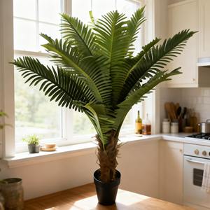 Palmera Artificial de Plástico de Alta Calidad al por Mayor de Fábrica, Bonsái Pequeño de 90 cm <span class=keywords><strong>para</strong></span> Decoración Interior y <span class=keywords><strong>Exterior</strong></span> - Product Image 3