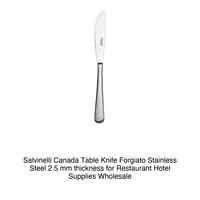 Couteau de table Salvinelli Canada forgé en acier inoxydable 18/10, épaisseur 2,5 mm