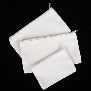 נסיעות מוצרי טואלטיקה תיק Zip איפור Canvass קוסמטי שקיות או שקיות זול מלא כותנה בד ידידותי לסביבה בד משקפי שמש פאוץ - Product Image 6