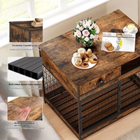 Cage à chien en bois massif personnalisable, directement de l'usine, avec tiroirs, double porte, maison pour animaux de compagnie, pour chiens de petite et moyenne taille