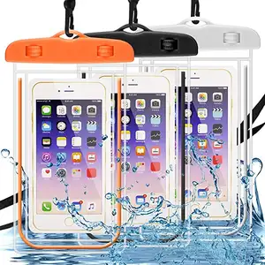Evrensel cep telefonu su geçirmez çanta pvc yüzme dalış ışık su geçirmez kılıfı taşınabilir cep telefonu aksesuarları