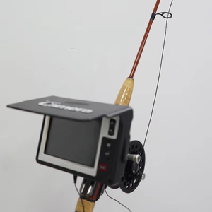 Canne à pêche à la crevette LQ-3505TF haute définition, étanche IP68, avec caméra et lumière, détecteur de poissons portable à poignée en bois - Product Image 2