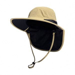 Chapeau Bob Personnalisé à Large Bord avec Cordon et Rabat de Cou, Protection Solaire Style Pêcheur, Vente en Gros - Product Image 6