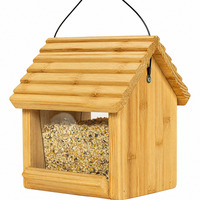 Nouvelle mangeoire pour oiseaux en bambou WDF, style OEM/ODM, pour lézards, pigeons, perroquets, mangeoires pour oiseaux en bambou