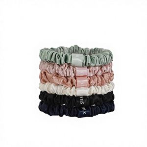 Scrunchies personnalisés en soie avec logo imprimé, style européen-américain, luxe décontracté, bandeaux pour cheveux - Product Image 1