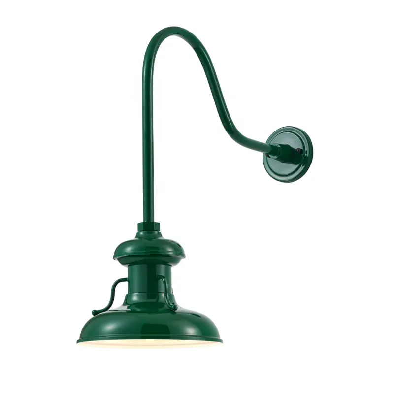 Apparecchio di illuminazione per esterni Vintage da parete per ingresso cucina Garage Retro con cupola profonda in metallo nero lampade da parete esterne