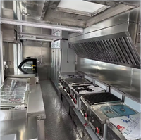 Trailer Makanan Cepat Saji Stainless Steel Laris Manis Dilengkapi Peralatan Dapur Listrik/Gas