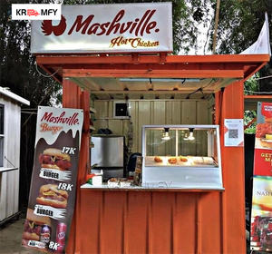 Nouvelle conception 2026, bar conteneur mobile de 20 pieds, café portable en fibre de verre et aluminium, snack-bar - Product Image 4