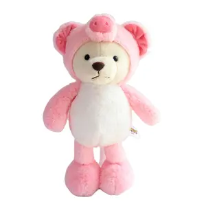 Trade Pig Hat Plush Teddy Bear Toy Teddy Bear High Quality Wholesale China Unisex Pink Stuffed Toys Giant Large Big Teddy Bear