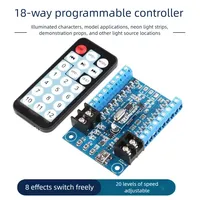 Contrôleur LED monochrome programmable Lededit RH-18 voies pour table de sable, vitrine, étagère, 3.7-12V, garantie 2 ans