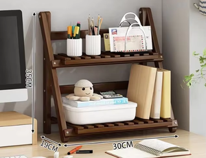 Bamboo Cosmetics Book note Organizer Multifunktion halter Einfach zu montieren des nachhaltiges <span class=keywords><strong>Display</strong></span>-Rack für Büro und Wohnzimmer - Product Image 5