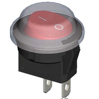 Interrupteur à bascule de puissance éclairé rond avec une lumière bleue 12v et des certificats cUL VDE interrupteur à montage rond vente chaude/interrupteur 125V10A
