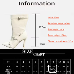 Botines de Tacón Alto con Hebilla y Punta en Pico, Diseño Nuevo Otoño-Invierno 2026, Tallas 35-42 - Product Image 6