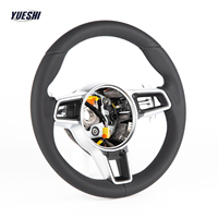 Volant en cuir noir de qualité supérieure à six rivets pour Porsche Panamera Cayenne Macan 718 911 Boxster Cayman