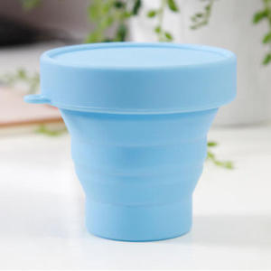 High Quality Silicone Folding Cup Candy Color Water Drink Coffee Cup Outdoor Travel Camping Portable Telescopic Mug <b>Drinkware</b> - Product Image 5