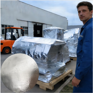 <span class=keywords><strong>Tissu</strong></span> tissé en PET métallisé double face pour <span class=keywords><strong>la</strong></span> décoration des bâtiments, isolation des surfaces murales, largeur 1,5 m - Product Image 6