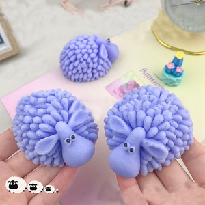 Funny Creative 7.5cm Fluffy Purple Lamb TPR <b>Squishy</b> Toy Easy Mood Fun Stress Relief Squeeze Gift for Kids and Adults - Product Image 3