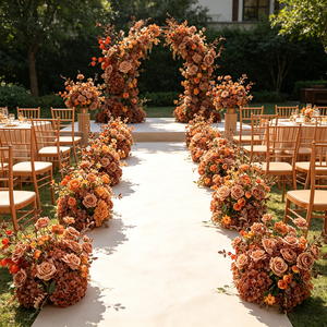 Factory wholesale Wedding <b>Artificial</b> aisle Flower Arrangement Real Touch flower Event Decoration - Product Image 1