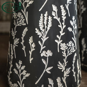 Jarrón de suelo de hierro rústico, redondo, decorativo, para sala de estar, entrada de hotel - Product Image 2