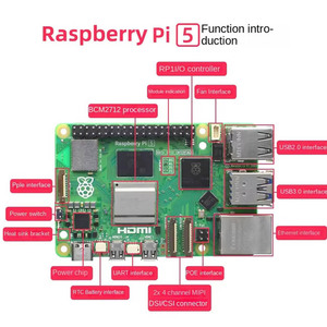 Kit de Desarrollo Original Raspberry <span class=keywords><strong>Pi</strong></span> 5 de 8GB, Placa de Desarrollo SC1112, Raspberry <span class=keywords><strong>Pi</strong></span> 5 con 2GB, 4GB y 8GB de RAM, Procesador BCM2712, Kit de Aprendizaje - Product Image 2
