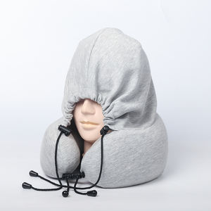 Nouveau pliant breveté 2 en 1 cou soutien voyage sommeil sieste oreiller orthopédique cervical mémoire mousse cou voyage oreiller avec capuche - Product Image 1