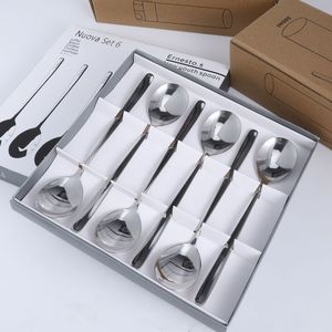 Ernesto.s Stainless Steel Spoon Set 6pcs Long Handle For Camping Outdoor Use - Product Image 1