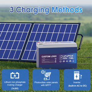ก้อนแบตเตอรี่ลิเธียมไอออน Lifepo4 12V 7AH แบตเตอรี่เก็บพลังงานรอบลึกแบบชาร์จไฟได้สำหรับ UPS/ระบบพลังงานแสงอาทิตย์ - Product Image 5