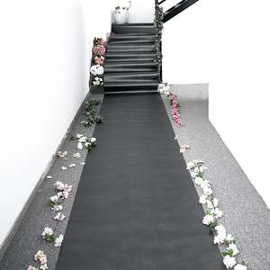 3 ftx50ft Black Sparkle Glitter <span class=keywords><strong>tappeto</strong></span> Non tessuto Runner Prom corridoio Runner tappeti per la cerimonia di nozze corridoio Glam party - Product Image 1
